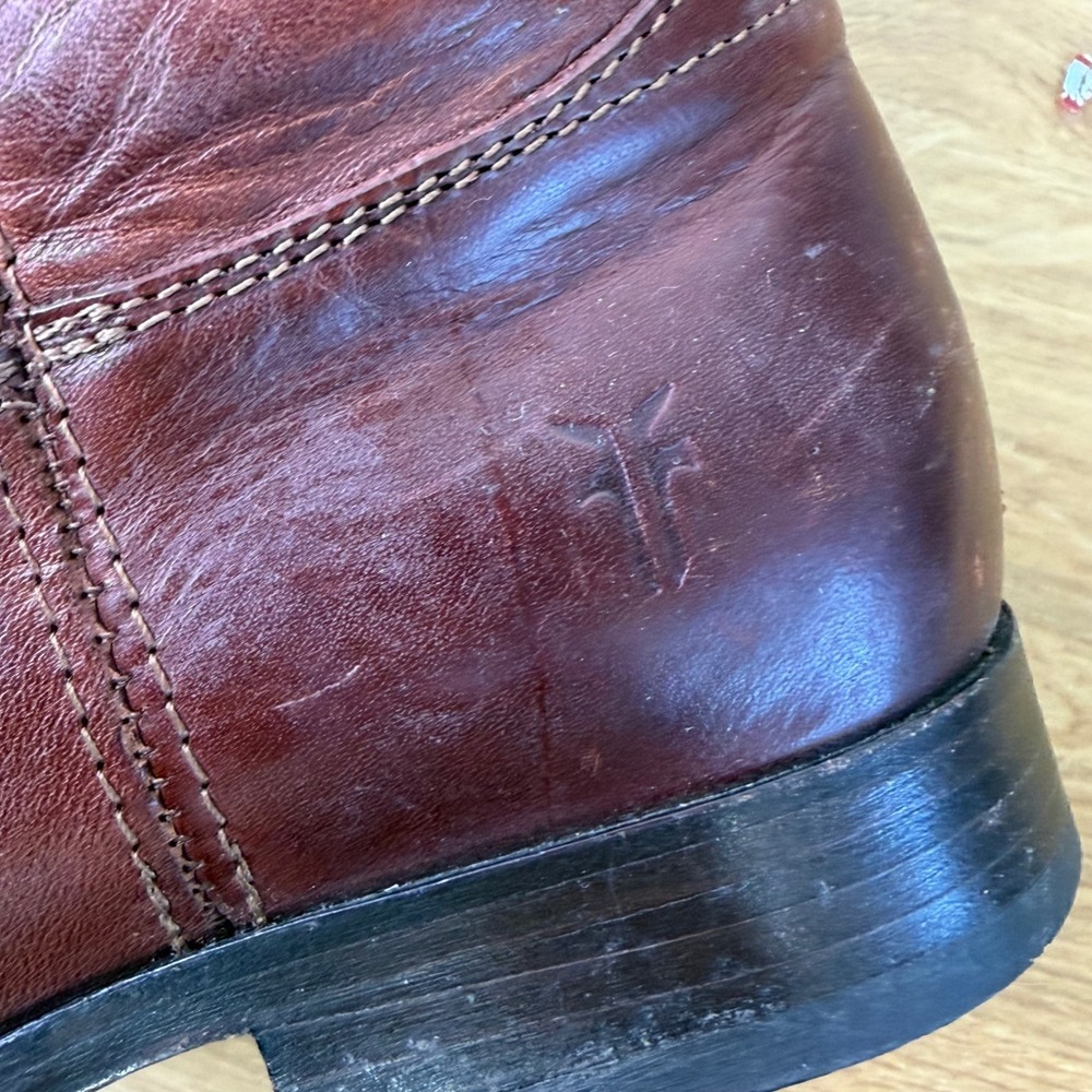 FRYE Melissa Brown Leather Boots Size 7B - Picture 5 of 9